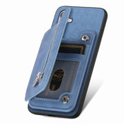 For Honor X7b / Play 8T 5G Retro MagSafe Zipper Wallet Card Bag Back Phone Case(Blue)