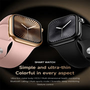 KL08 2.04 inch Color Screen Smart Watch Silicone Strap, Support Bluetooth Call(Black)