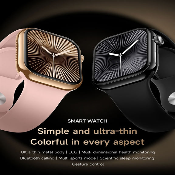 KL08 2.04 inch Color Screen Smart Watch Silicone Strap, Support Bluetooth Call(Black)