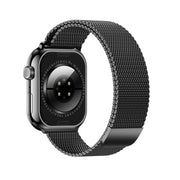 KL08 2.04 inch Color Screen Smart Watch Milan Steel Strap, Support Bluetooth Call(Black)