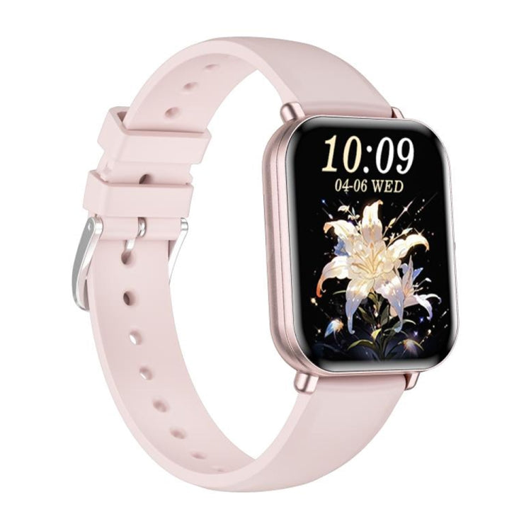 KM66 1.75 inch Color Screen Smart Watch Silicone Strap, Support Bluetooth Call(Pink)
