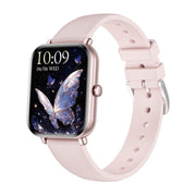 KM66 1.75 inch Color Screen Smart Watch Silicone Strap, Support Bluetooth Call(Pink)