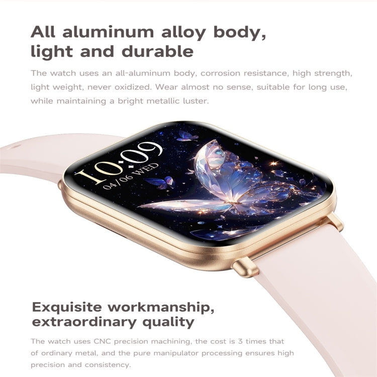 KM66 1.75 inch Color Screen Smart Watch Silicone Strap, Support Bluetooth Call(White)