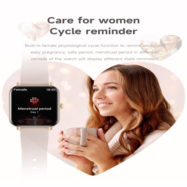 KM66 1.75 inch Color Screen Smart Watch Silicone Strap, Support Bluetooth Call(White)