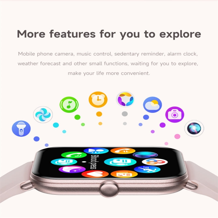 KM66 1.75 inch Color Screen Smart Watch Silicone Strap, Support Bluetooth Call(White)