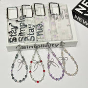 For Samsung Galaxy S25+ 5G Little Fresh Bow Bracelet Chain TPU Phone Case(Black)