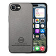 For iPhone 16e Twill Fabric Leather Skin Back Phone Case(Gray) - iPhone 16e Cases by PMC TechLife | Online Shopping South Africa | PMC TechLife | Buy Now Pay Later Mobicred
