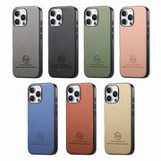 For iPhone 16e Twill Fabric Leather Skin Back Phone Case(Gray)