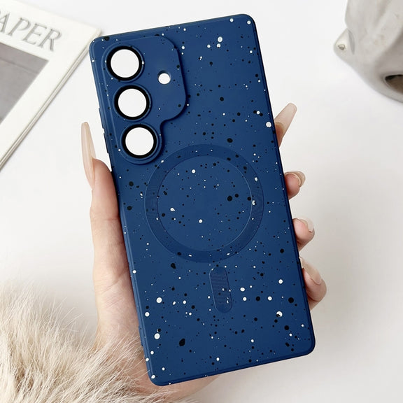 For Samsung Galaxy S25 5G Starry Sky TPU Shockproof MagSafe Phone Case(Dark Blue)