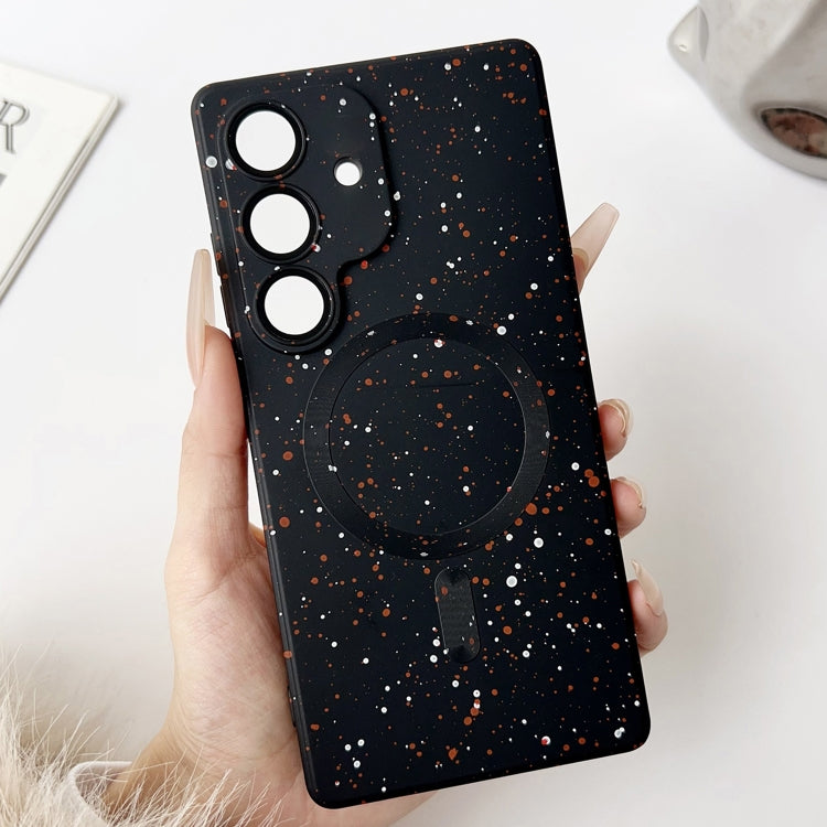 For Samsung Galaxy S25+ 5G Starry Sky TPU Shockproof MagSafe Phone Case(Black)