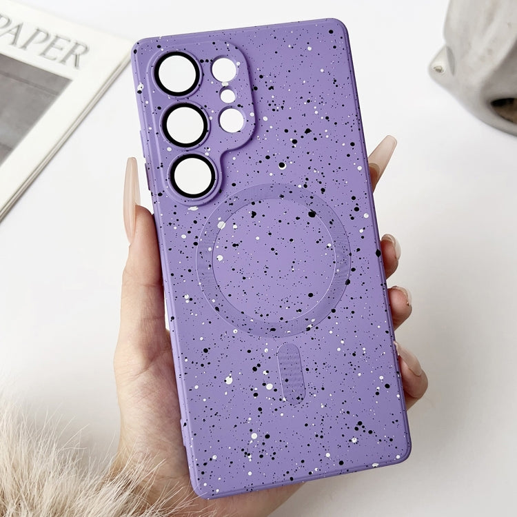 For Samsung Galaxy S25 Ultra 5G Starry Sky TPU Shockproof MagSafe Phone Case(Purple)