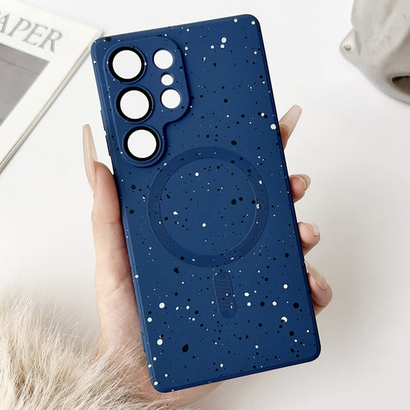 For Samsung Galaxy S25 Ultra 5G Starry Sky TPU Shockproof MagSafe Phone Case(Dark Blue)