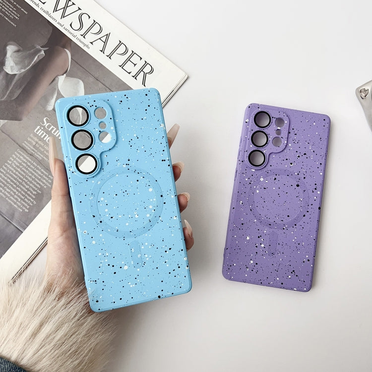 For Samsung Galaxy S25 Ultra 5G Starry Sky TPU Shockproof MagSafe Phone Case(Dark Blue)