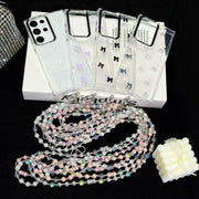 For Samsung Galaxy S25 5G Little Fresh Bow Neck Chain TPU Phone Case(Pink)