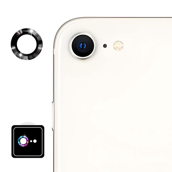 For iPhone 16e ENKAY 9H Rear Lens Aluminium Alloy Tempered Glass Film(Black)