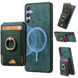 For Samsung Galaxy S25 5G Retro Splitable Magnetic Stand Card Bag Leather Phone Case(Green) - Galaxy S25 5G Cases by PMC Jewellery | Online Shopping South Africa | PMC Jewellery | Buy Now Pay Later Mobicred