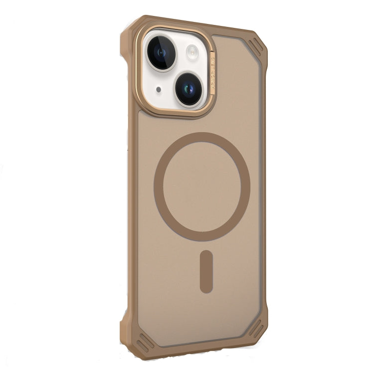For iPhone 13 Starshield Frameless MagSafe PC Phone Case(Desert Gold)