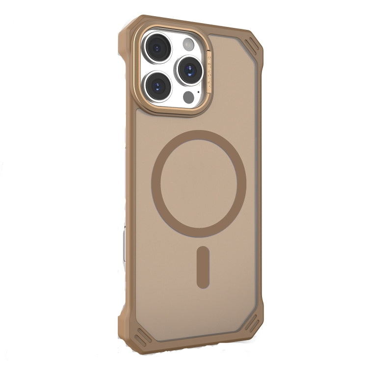 For iPhone 16 Pro Max Starshield Frameless MagSafe PC Phone Case(Desert Gold)