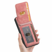 For Honor Magic7 Pro Retro Splitable Magnetic Stand Card Bag Leather Phone Case(Pink)