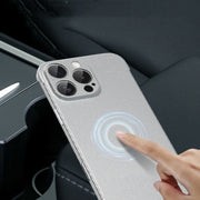 For iPhone 11 Frameless Litchi Texture PC Phone Case(Light Yellow)