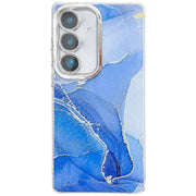 For Samsung Galaxy S25 5G Electroplated Marble Texture Phone Case(Dark Blue M16)