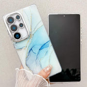 For Samsung Galaxy S25 Ultra 5G Electroplated Marble Texture Phone Case(Red M7)