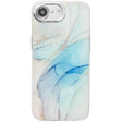 For iPhone 16e Electroplated Marble Texture Phone Case(Light Blue M5) - iPhone 16e Cases by PMC TechLife | Online Shopping South Africa | PMC TechLife | Buy Now Pay Later Mobicred