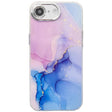 For iPhone 16e Electroplated Marble Texture Phone Case(Purple Blue M18) - iPhone 16e Cases by PMC TechLife | Online Shopping South Africa | PMC TechLife | Buy Now Pay Later Mobicred