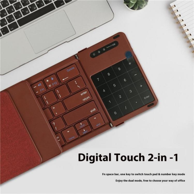 B077T Portable Foldable Wireless Bluetooth Keyboard With Touchpad