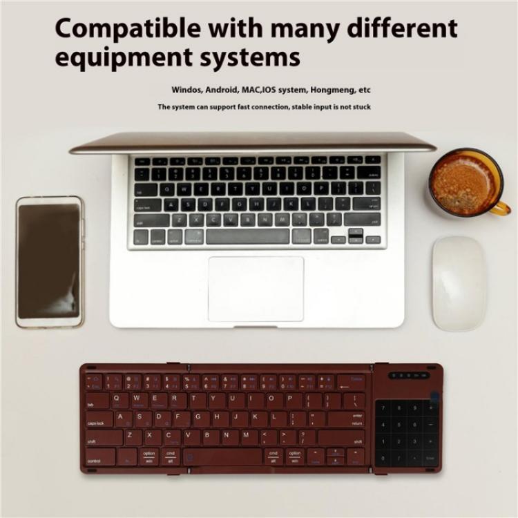 B077T Portable Foldable Wireless Bluetooth Keyboard With Touchpad
