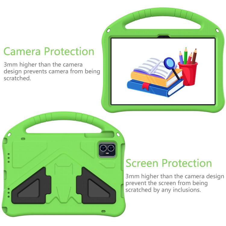 For onn. 10.1 Tablet Gen 4 2024 EVA Shockproof Tablet Case with Holder(Green)