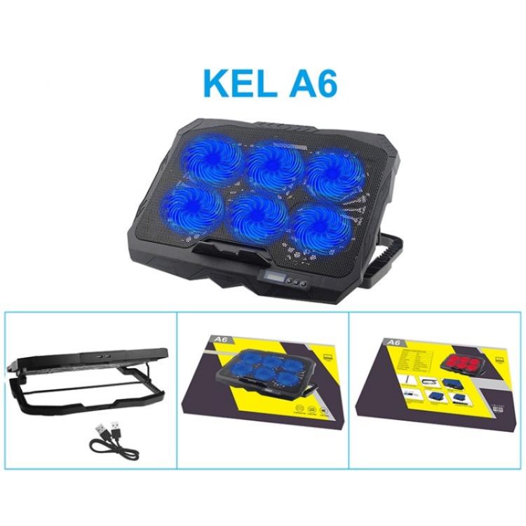 A6 Height Adjustable 6 Fans Cooler Ergonomic Laptop Stand Cooling Pad