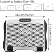 S601 RGB Light Notebook Cooler Adjustable Height Gaming Laptop Cooling Pad