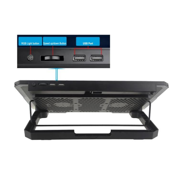 CP252 Adjustable Angle Notebook Cooler Stand Dual Fan Laptop Cooling Pad