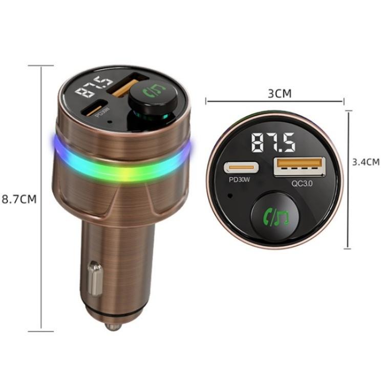 C74 Bluetooth 5.3 Car Charger PD 30W Fast Charging  with Digital Display