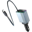 C77 Car Charger FM Transmitter Fast Charging Adapter with PD 30W Extendable Type-C Cable - Car Charger by PMc TechLife | Online Shopping South Africa | PMc TechLife | Buy Now Pay Later Mobicred