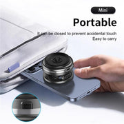 C6 Adjustable Folding Rotating Car Stand Vacuum Suction Cup Magnetic Phone Holder(Silver)