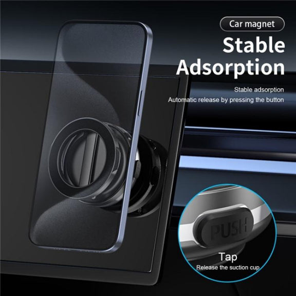 C7 Multifunctional Magnetic Phone Holder Rotatable Folding Auto Vacuum Suction Cup Phone Holder(Silver)