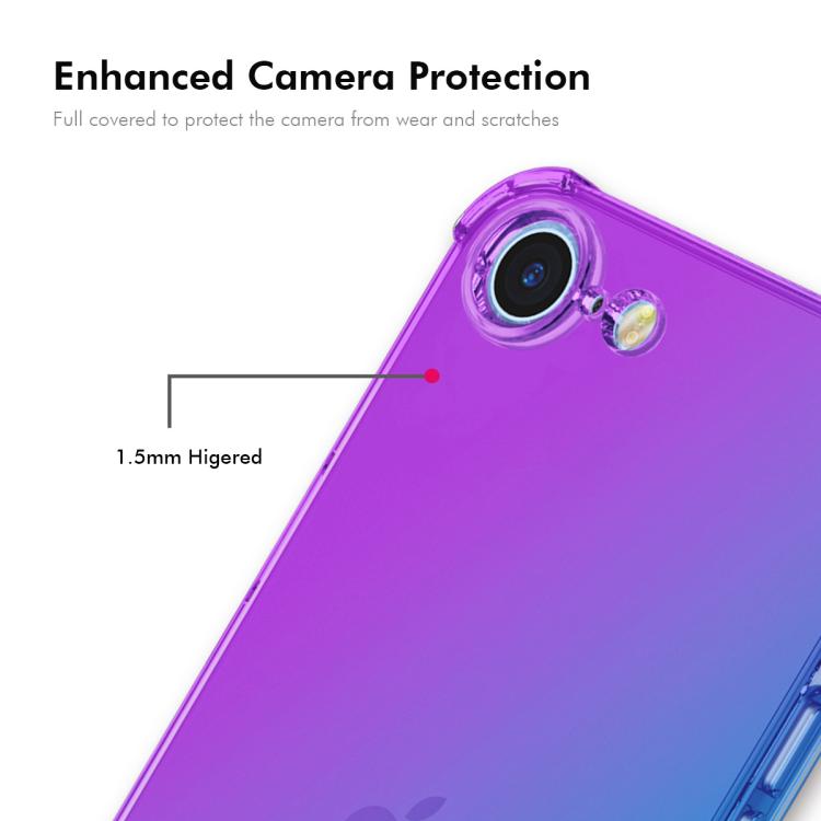 For iPhone 16e ENKAY Hat-Prince Gradient Airbag TPU Phone Case(Purple Gold)