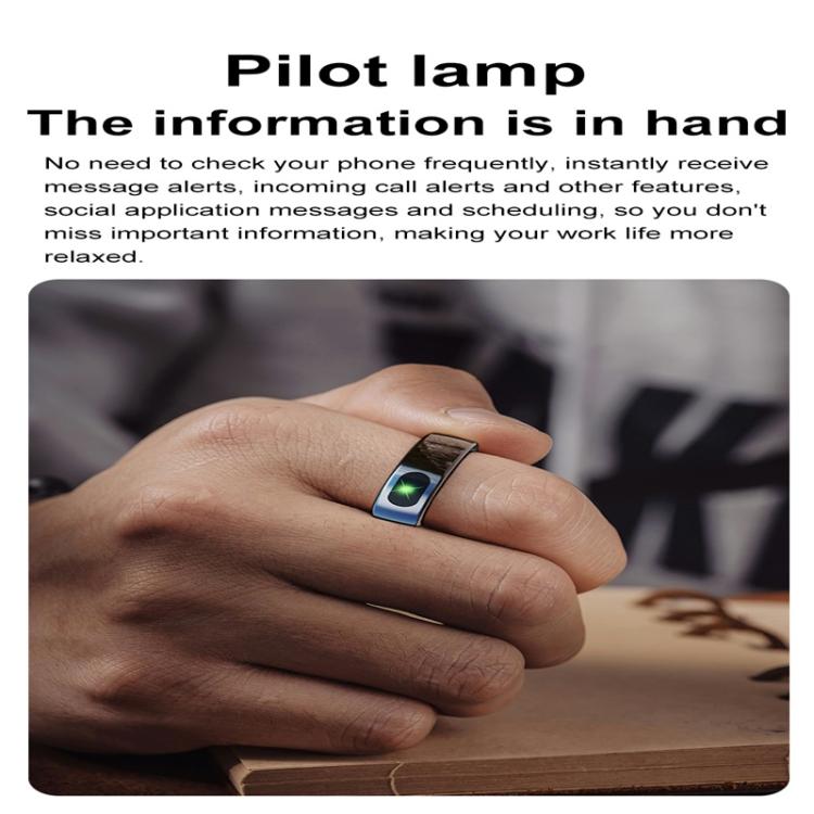 R08 SIZE 7 Smart Ring, Support Heart Rate / Blood Oxygen / Sleep / Multiple Sports Modes(Silver)