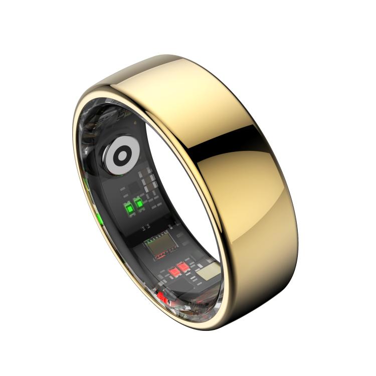 R08 SIZE 8 Smart Ring, Support Heart Rate / Blood Oxygen / Sleep / Multiple Sports Modes(Gold)