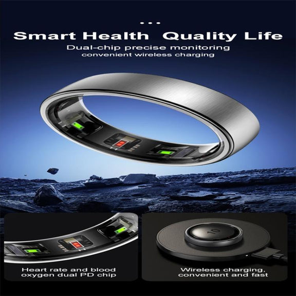 R10 SIZE 8 Smart Ring, Support Heart Rate / Blood Oxygen / Sleep / Multiple Sports Modes(Rose Gold)