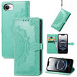 For iPhone 16e Mandala Flower Embossed Leather Phone Case(Green) - iPhone 16e Cases by PMC TechLife | Online Shopping South Africa | PMC TechLife | Buy Now Pay Later Mobicred
