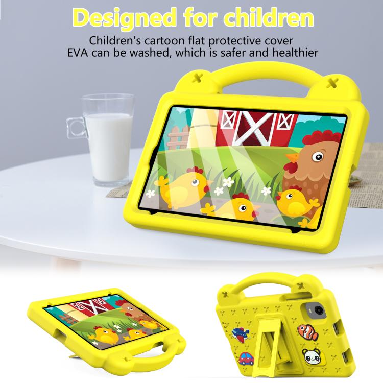 For Alldocube iPlay 60 Mini Pro Handle Kickstand Children EVA Shockproof Tablet Case(Yellow)