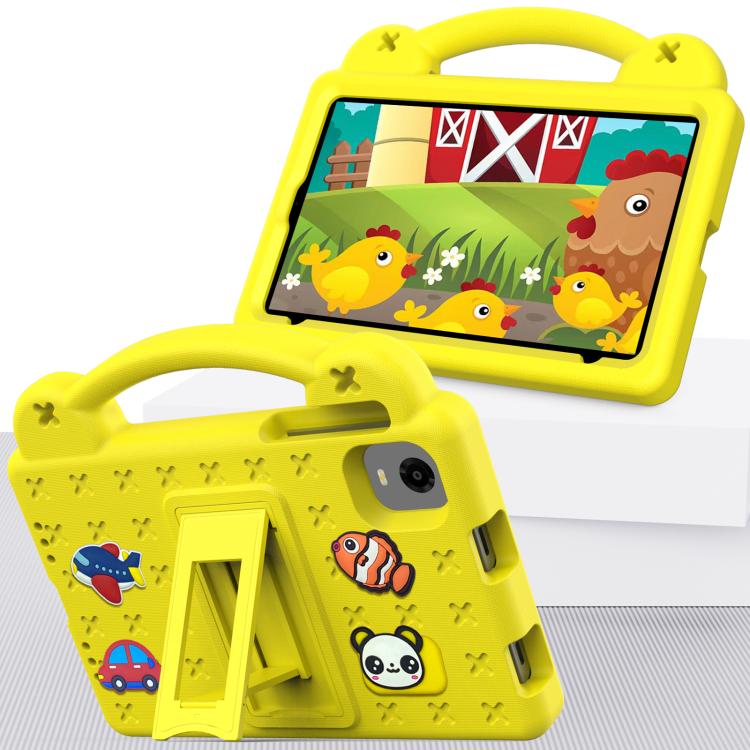 For Alldocube iPlay 60 Mini Pro Handle Kickstand Children EVA Shockproof Tablet Case(Yellow)