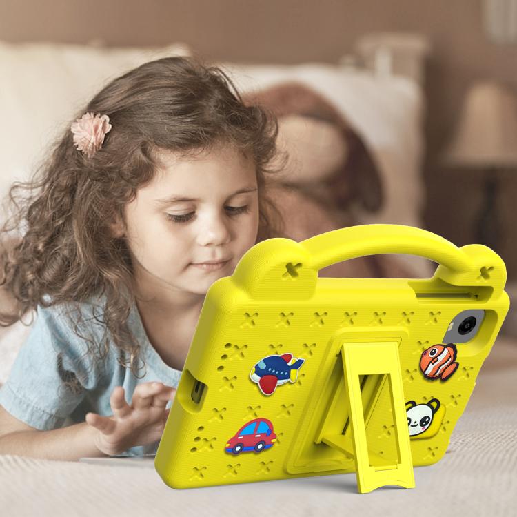 For Alldocube iPlay 60 Mini Pro Handle Kickstand Children EVA Shockproof Tablet Case(Yellow)