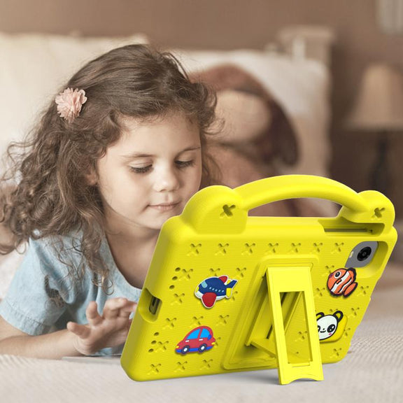 For Alldocube iPlay 60 Mini Pro Handle Kickstand Children EVA Shockproof Tablet Case(Yellow)
