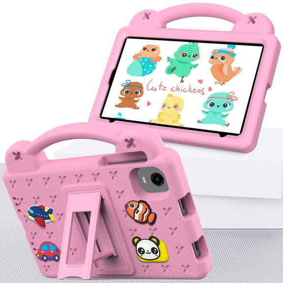 For Alldocube iPlay 60 Mini Turbo 2024 Handle Kickstand Children EVA Shockproof Tablet Case(Pink)