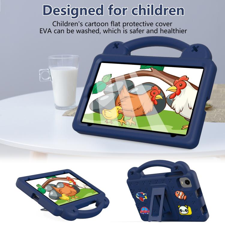 For Alldocube iPlay 60 Mini Turbo 2024 Handle Kickstand Children EVA Shockproof Tablet Case(Navy Blue)