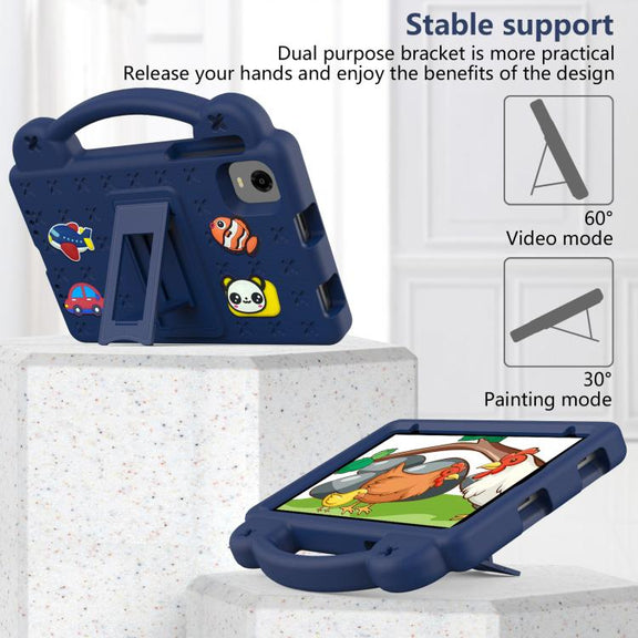 For Alldocube iPlay 60 Mini Turbo 2024 Handle Kickstand Children EVA Shockproof Tablet Case(Navy Blue)